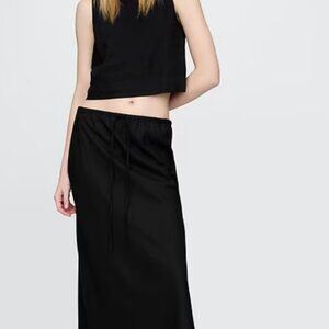Gap Black LInen Skirt